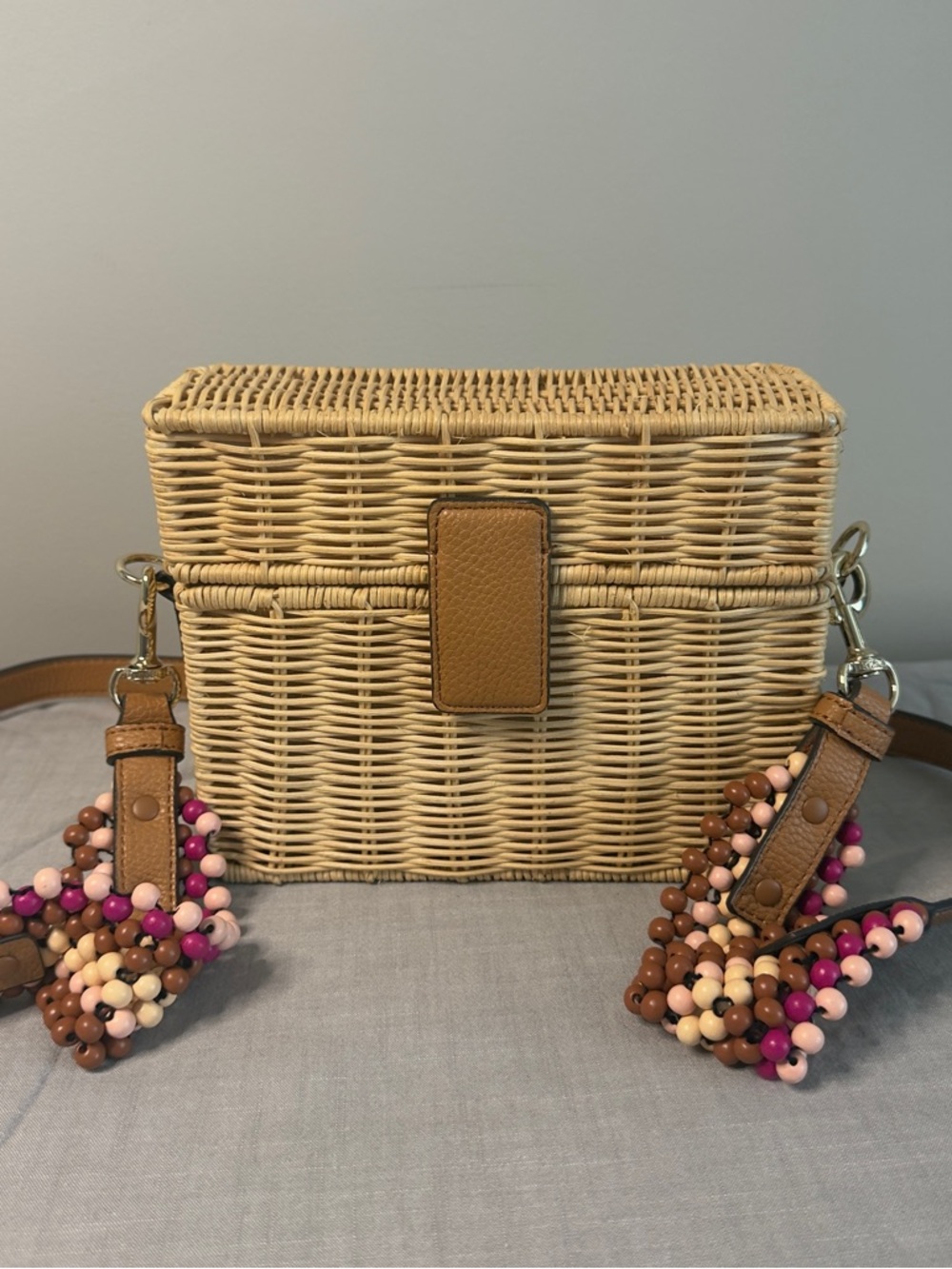 Vince Camuto Hale Rattan Crossbody Bag